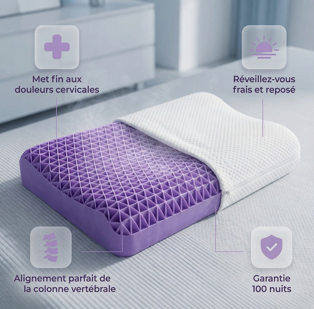 Oreiller rafraîchissant confort ergonomique